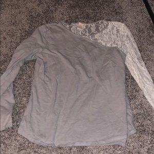 Sundance Medium Gray longsleeve with lace